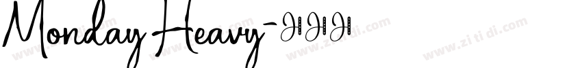 Monday Heavy字体转换